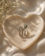 Swaaaro Unique Snake Style Korean Ring | Adjustable Silver Plated Zircon Ring for Women