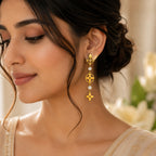 Luxury 18K Crystal Dangle Earrings for Women | Anti Tarnish Fashion Drop Earrings