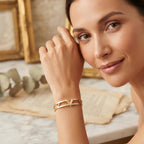 18K Gold Plated V Design Cuff Bracelet for Women | Luxury Open Bangle | Premium Fashion Jewelry