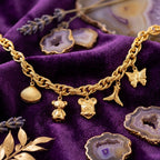 18K Gold Plated Multi Charm Bracelet for Women | Premium Fashion Bracelet