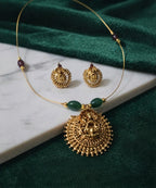 Gold Plated Traditional Temple Jewelry Set for Women | Ethnic Goddess