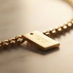 Gold Plated Rectangle Charm Anklet | Elegant Link Chain Ankle Bracelet for Women