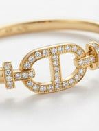 Gold Plated Designer Oval CZ Bracelet Bangle for Women | Traditional Party Wear Kada