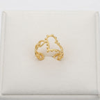 Korean Vintage Bow Adjustable Ring – Elegant Gold-Tone Fashion