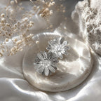 Silver Plated Daisy Flower Earrings | Elegant Floral Stud Earrings | Korean Style Jewelry