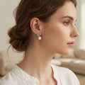 Ocean treasure Pink Tulip Pearl Earrings | Cute Floral Stud Earrings | Korean Aesthetic Jewelry