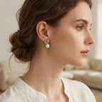 Ocean treasure Pink Tulip Pearl Earrings | Cute Floral Stud Earrings | Korean Aesthetic Jewelry
