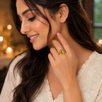 Gold Heart Ring for Women | Stylish Textured Heart Finger Ring | Trendy Fashion Jewellery